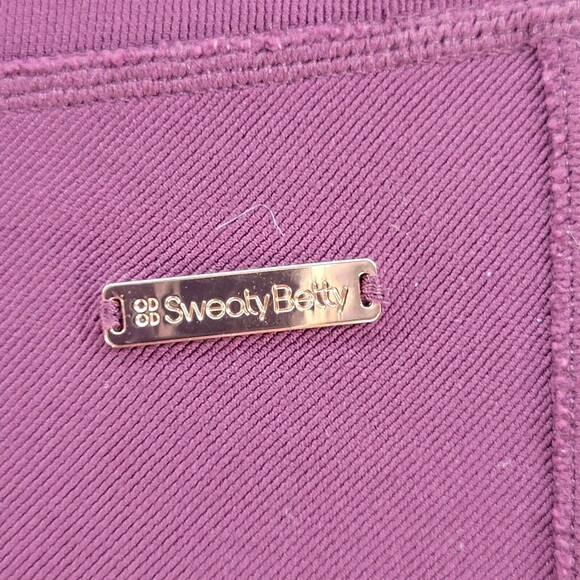 Sweaty Betty London Leggings Womens Small Full Length Zipper Pockets Maroon - Picture 10 of 16